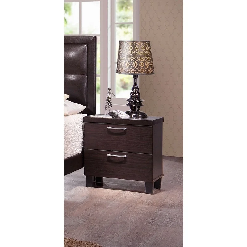 LYKE Home Brava Walnut Veneer/ Laminate Nightstand