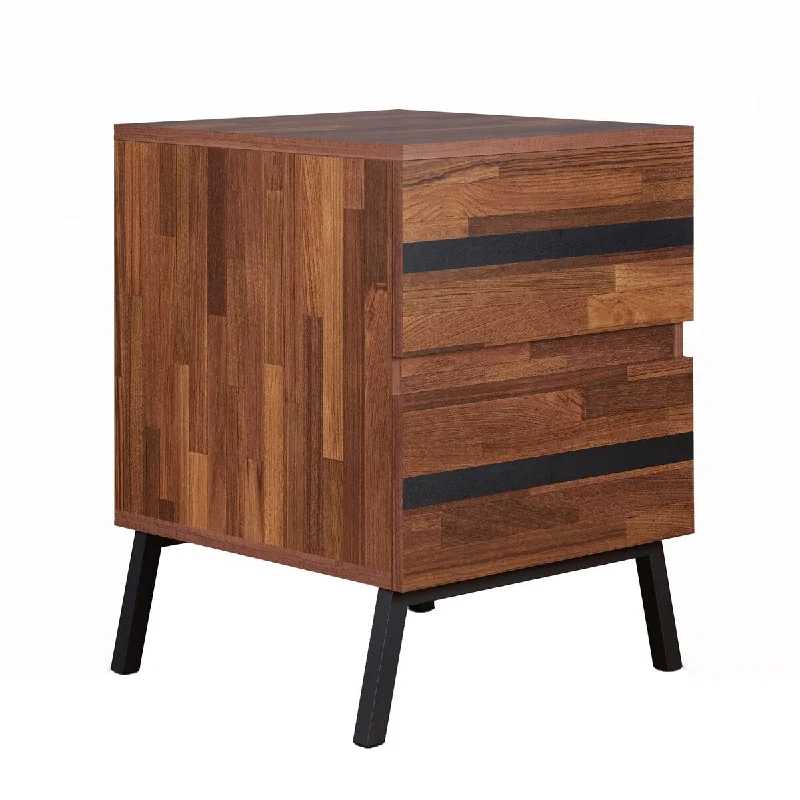 Modern 2-Drawer Nightstand with Safety Feature