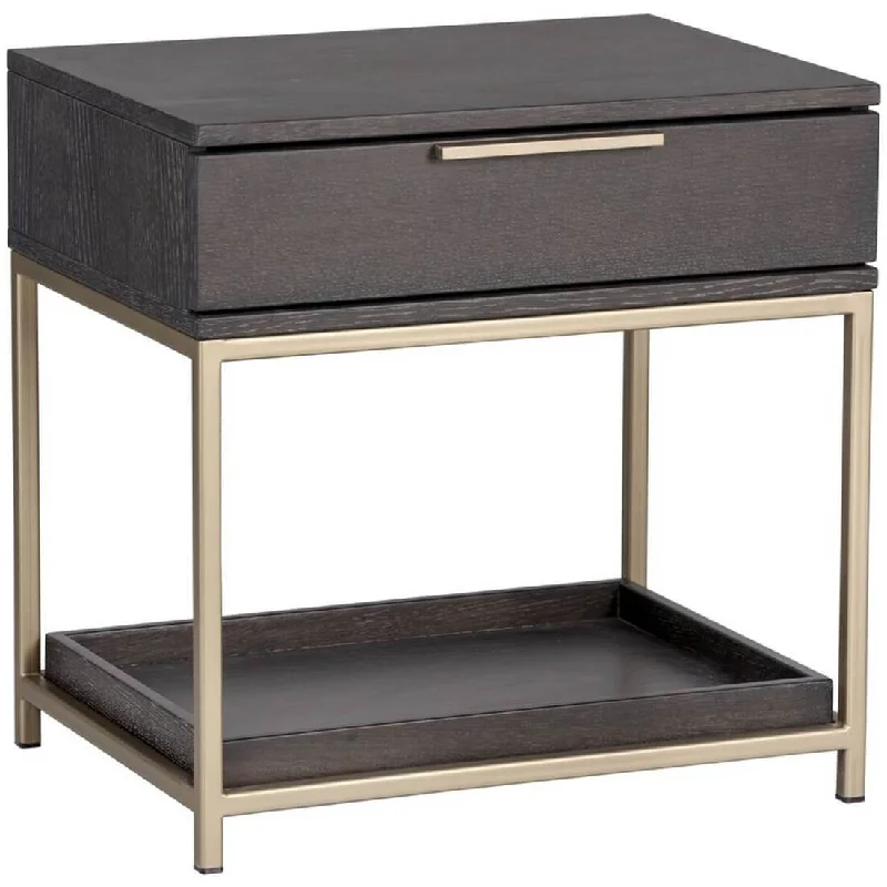 Rebel Nightstand, Charcoal Grey