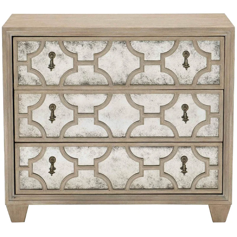 Santa Barbara Antiqued Mirror Nightstand