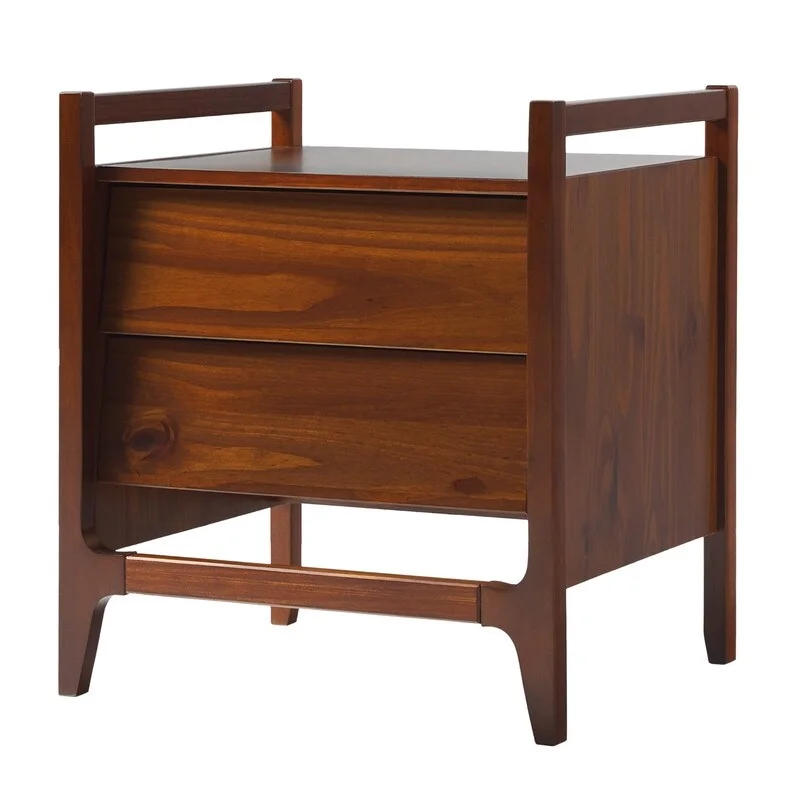 Solid Wood Nightstand - Walnut