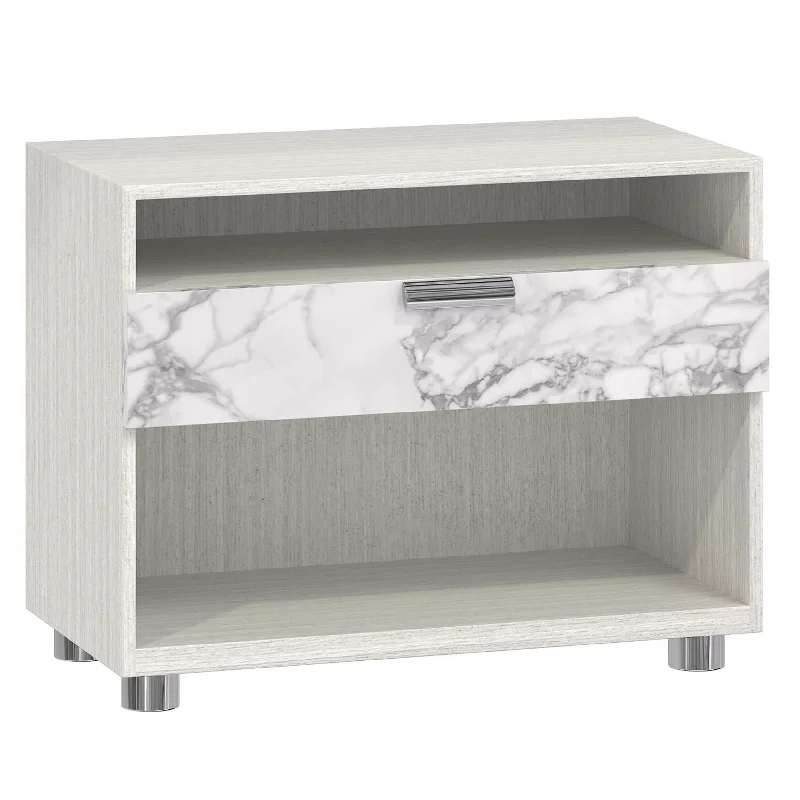 Stratum 1 Drawer Arabescato Nightstand