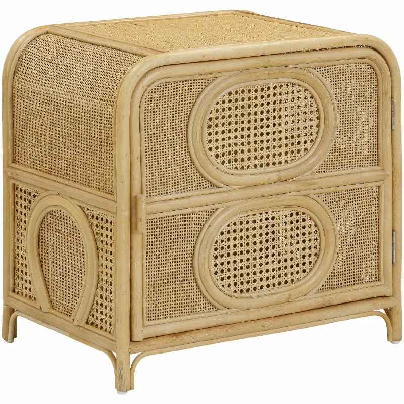 Tina Rattan Nightstand, Natural