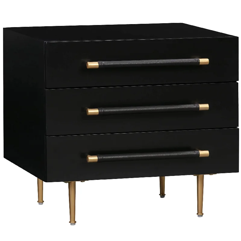 Trident Nightstand, Black