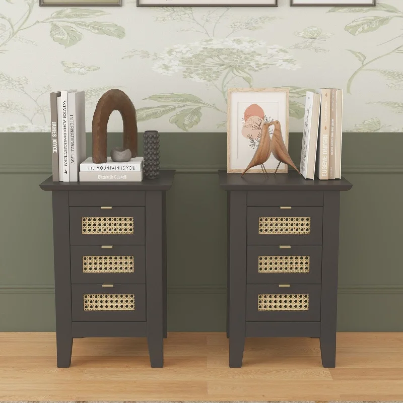 Wooden nightstand set of 2