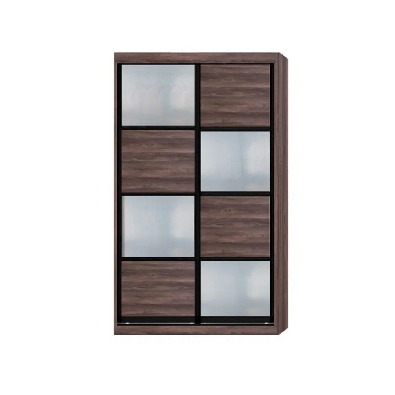 Angelina Modular Wardrobe (Dark Oak with Frosted Glass)