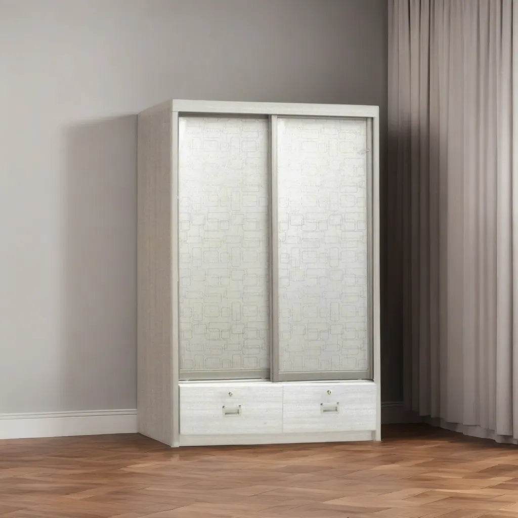 Addy White Wash Sliding Wardrobe