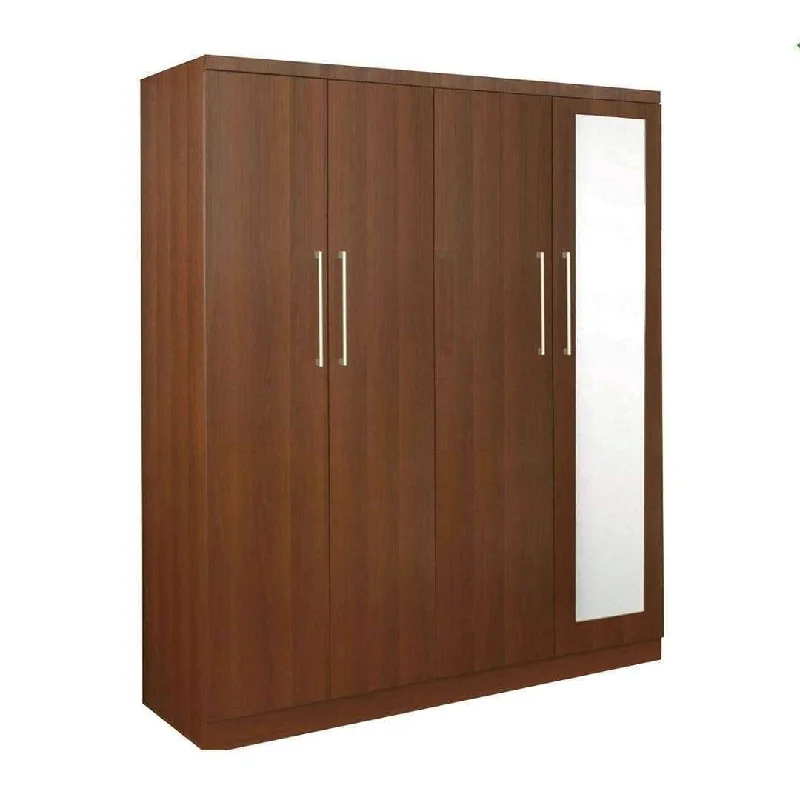 Deverel Mirror 4 Open Door Wardrobe