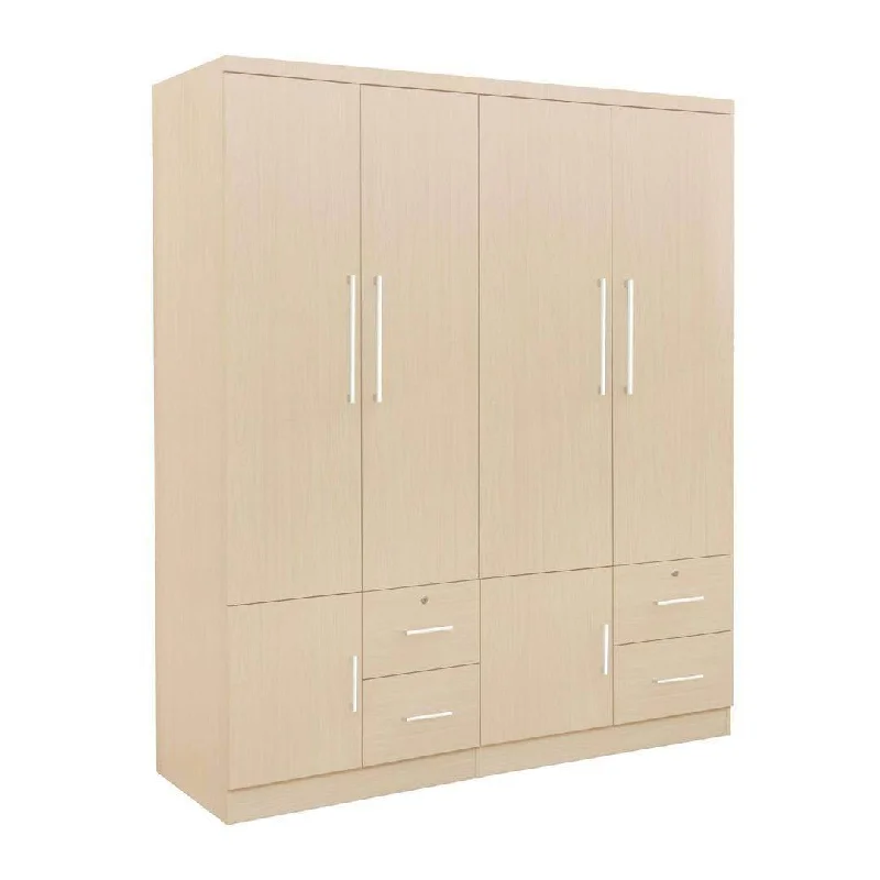 Deverell II 4 Open Door Wardrobe with Drawers