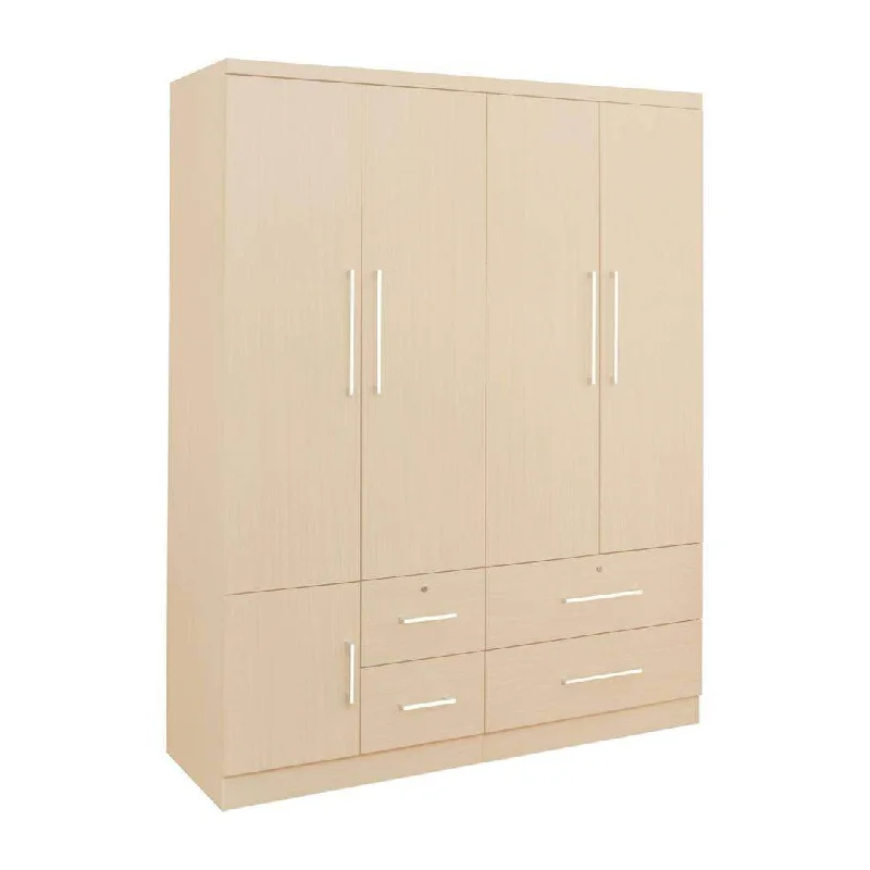 Deverell III 4 Open Door Wardrobe with Drawers