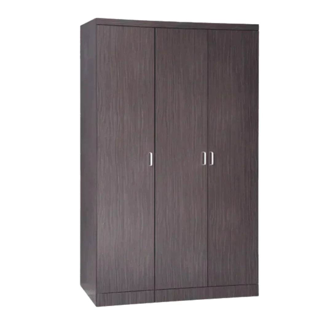 Eliose Walnut Open 3 Door Wardrobe