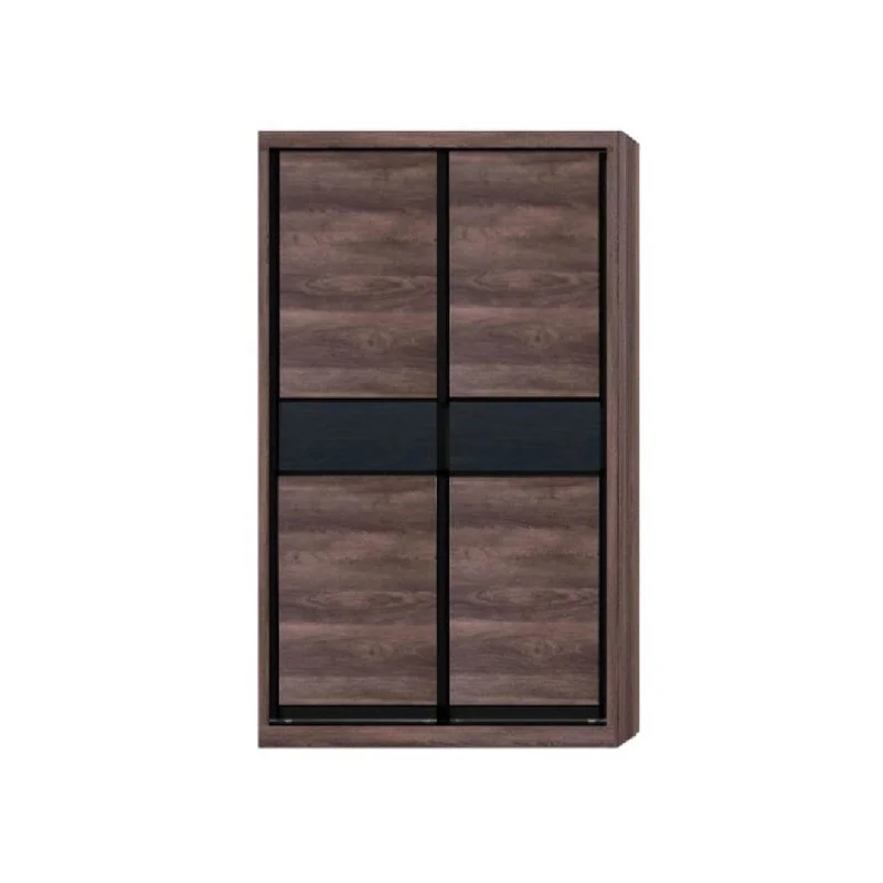 Helene Modular Wardrobe (Dark Oak with Black Glass)