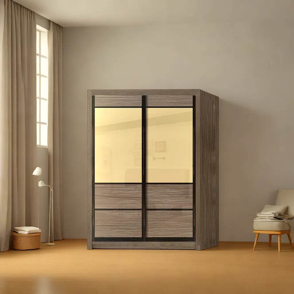 Lilah Brown Sliding Door Wardrobe