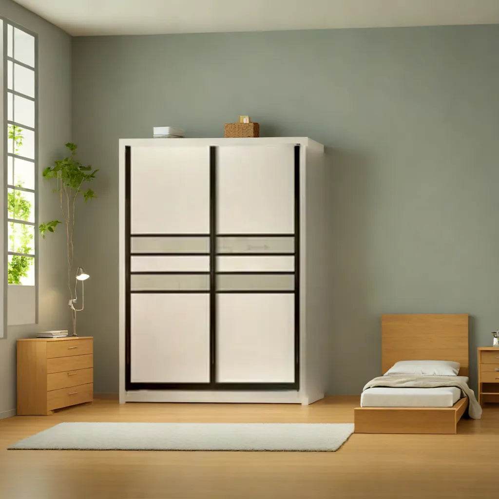 Lilah White Wash Sliding Door Wardrobe