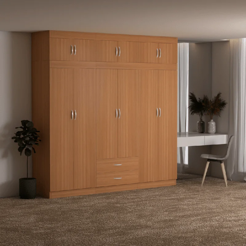 Quinton 6 Door Open Wardrobe with Top