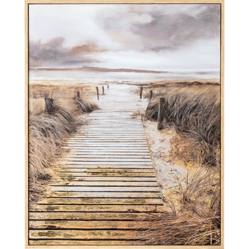 Strolling On The Beach Canvas 40.00" x 50.00"